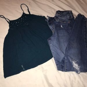 🎉SALE🎉dark turquoise crop top.